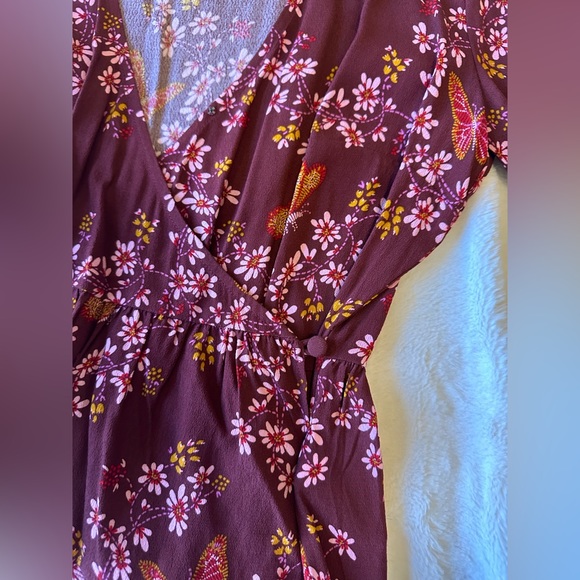 Madewell Tie-Sleeve Wrap Top in Butterfly Sanctuary - Picture 6 of 7